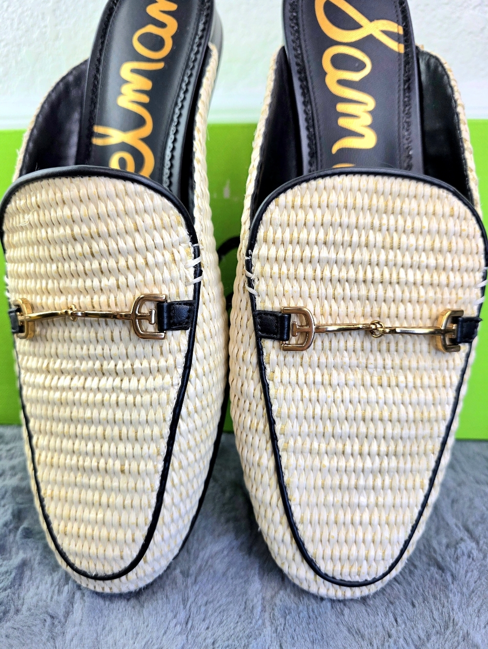 Sam Edelman Linnie, Linen Rafia Mules Size 10 - Picture 11 of 16